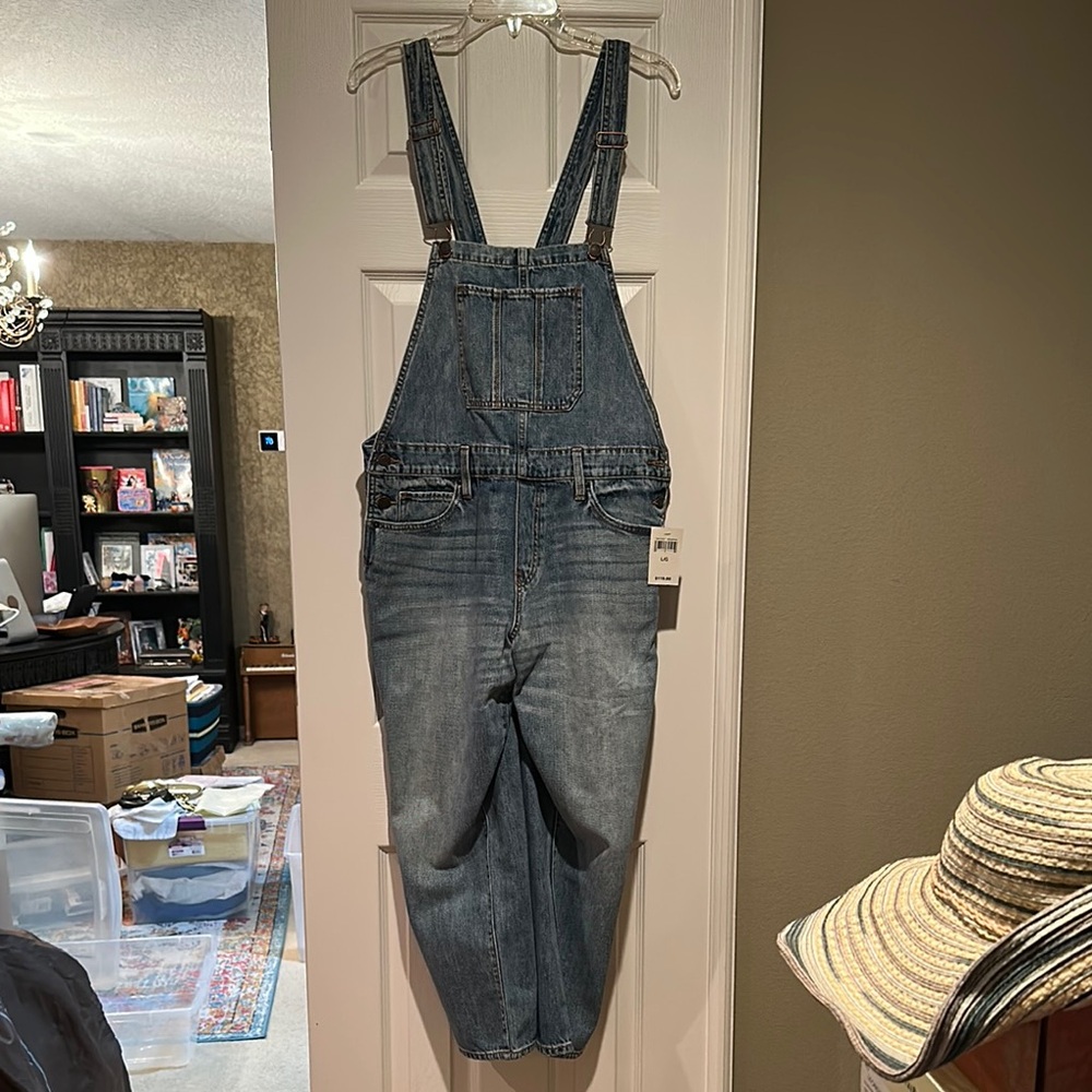 Lucky Brand Classic Blue Denim Overalls size L